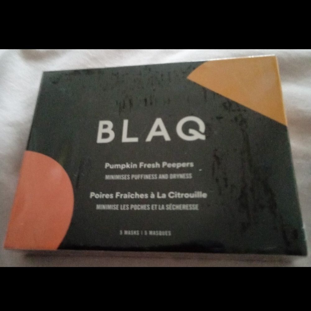 NEW Blaq Pumpkin Fresh Peepers, 5 Pair of Eye Mask, Reduce those Dark Circles